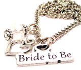 Bride To Be Necklace with Small Heart