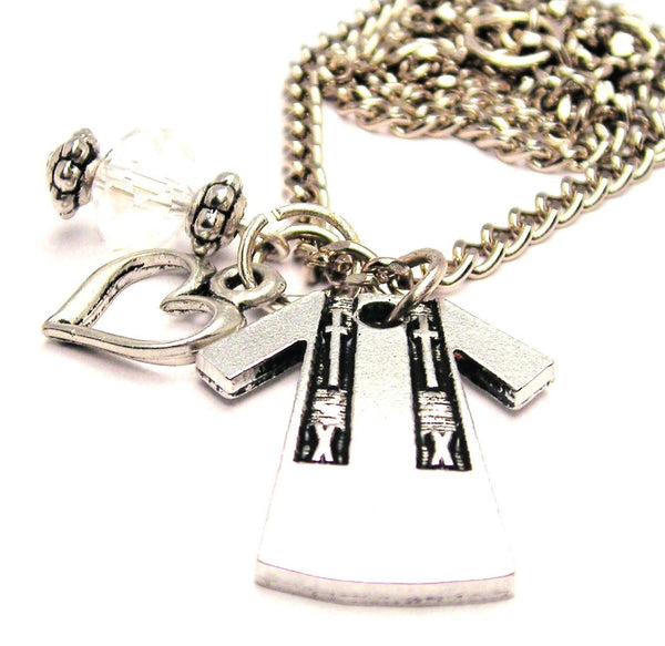 Pope Robes Necklace with Small Heart