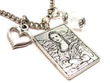 Mona Lisa Necklace with Small Heart