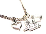 I Don't Need A Life I Have Many Lives Video Game Controller Necklace with Small Heart