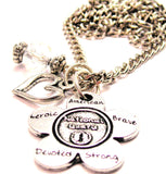 The National Guard Flower Small Necklace with Small Heart