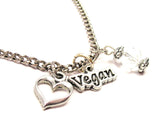 Vegan Necklace with Small Heart