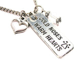 Cold Noses Warm Hearts Necklace with Small Heart