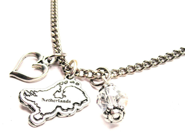 Netherlands Necklace with Small Heart