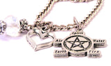Natures Elements Pentacle Necklace with Small Heart