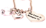 Our Love Is Semper Fi Heart And Crystal Necklace