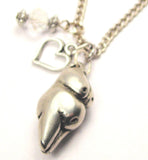Nude Fertility Goddess Necklace with Small Heart