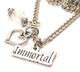 Immortal Stylized Necklace with Small Heart