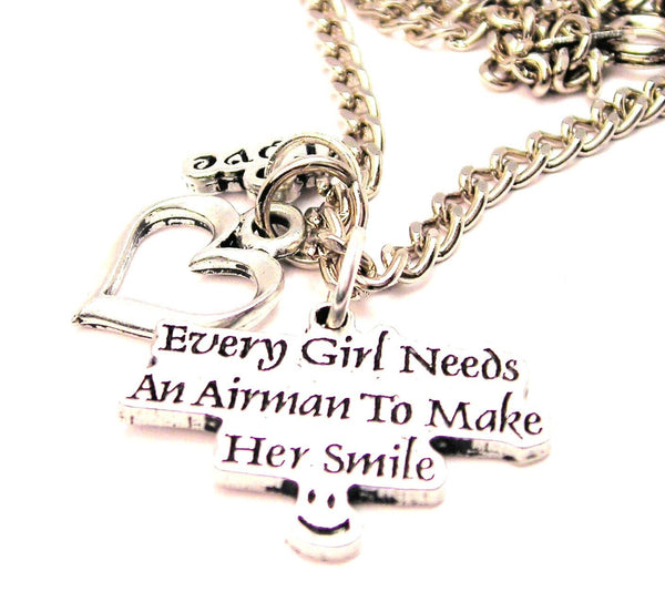 Every Girl Needs An Air Man To Make Her Smile Little Love Necklace