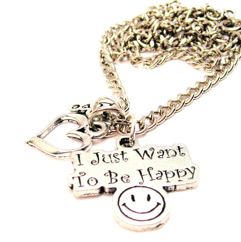 I Just Want To Be Happy Little Love Necklace