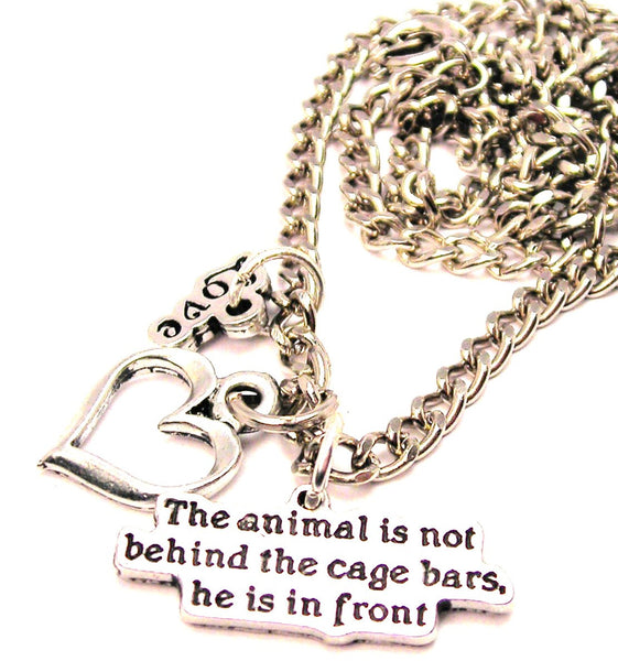 The Animal Is Not Behind The Cage Bars He Is In Front Little Love Necklace