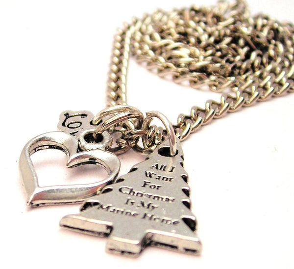 All I Want For Christmas Is My Marine Home Little Love Necklace
