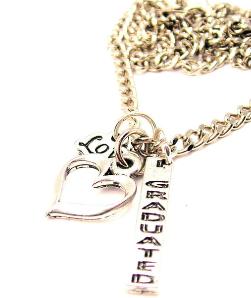 I Graduated Long Tab Little Love Necklace