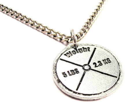 5 LB Weight Single Charm Necklace