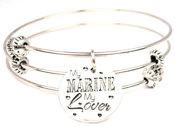 My Marine My Lover Triple Style Expandable Bangle Bracelet