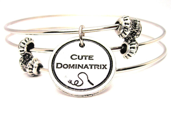 Cute Dominatrix Triple Style Expandable Bangle Bracelet