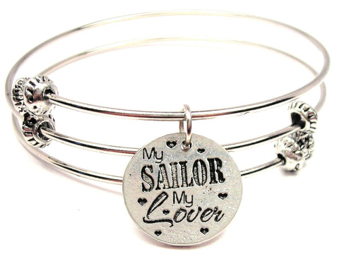 My Sailor My Lover Triple Style Expandable Bangle Bracelet