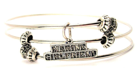 Marine Girlfriend Triple Style Expandable Bangle Bracelet