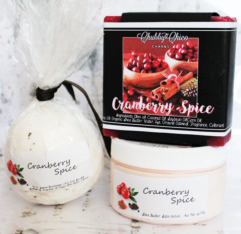 Cranberry Spice Holiday Bath Set