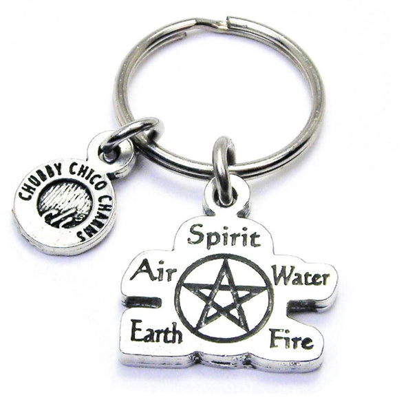 Nature's Elements Pentacle Key Chain