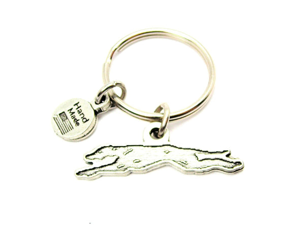 Leaping Greyhound Key Chain