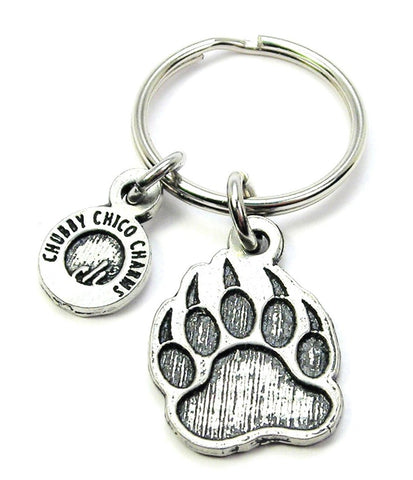 Paw Print With Claws Key Chain