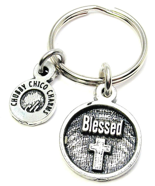 Blessed Circle With Cross Key Chain