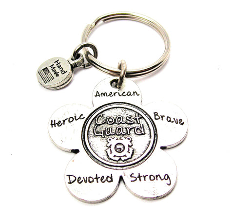 The Coast Guard Flower Key Chain