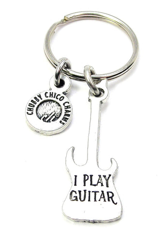 I Play Guitar Key Chain