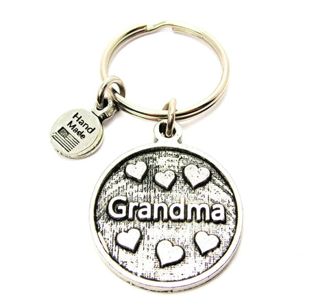 Grandma With Hearts Key Chain