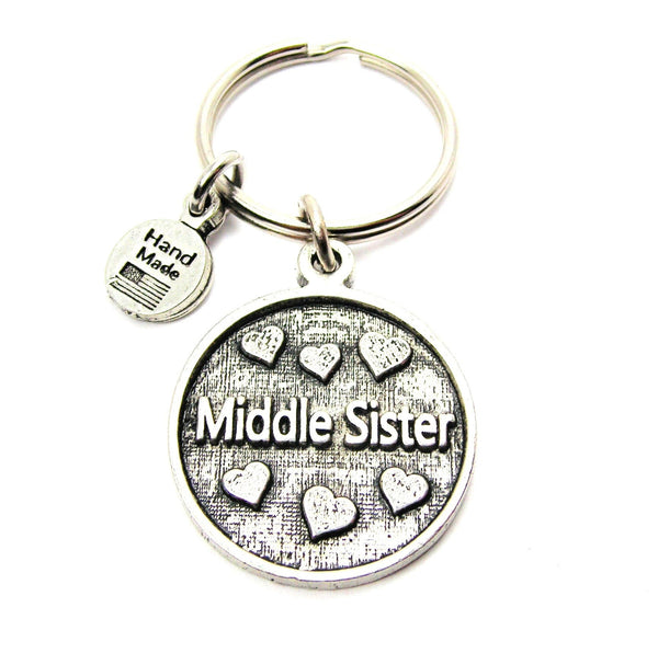 Middle Sister With Hearts Key Chain