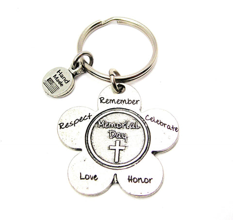 The Memorial Day Flower Key Chain