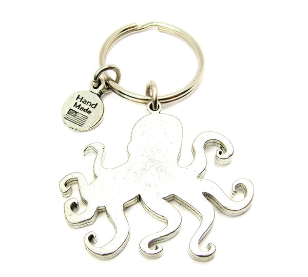 Octopus Silhouette Key Chain