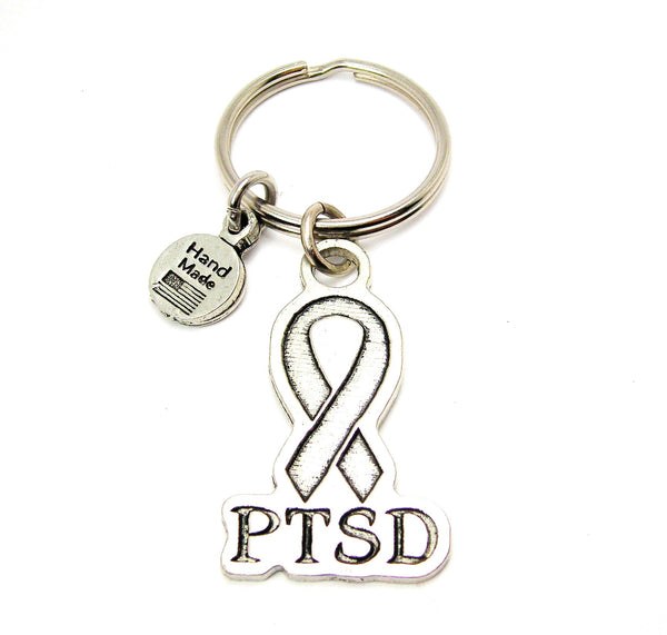PTSD Awareness Ribbon Key Chain