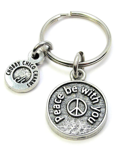 Peace Be With You Circle Key Chain