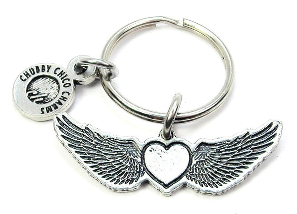 Heart With Flying Wings Key Chain