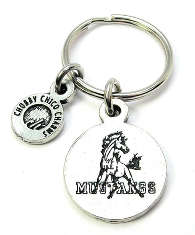 Mustangs Circle Key Chain