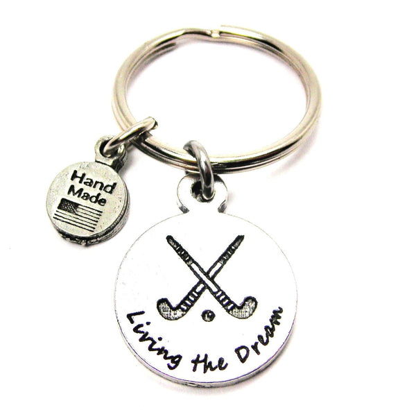 Living The Dream Field Hockey Key Chain