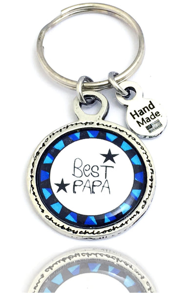 Best Papa Framed Resin Key Chain