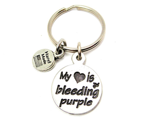 My Heart Is Bleeding Purple Key Chain