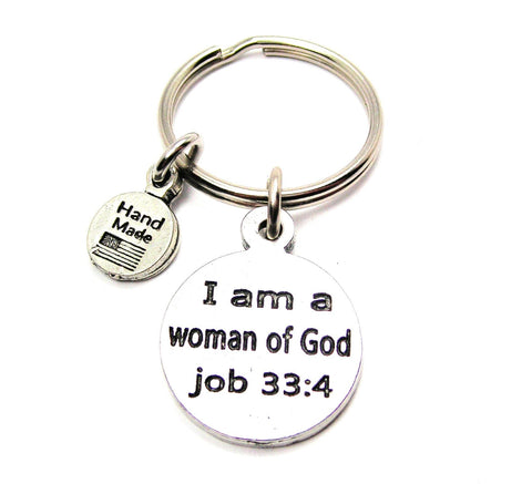 I Am A Woman Of God Job 33:4 Key Chain