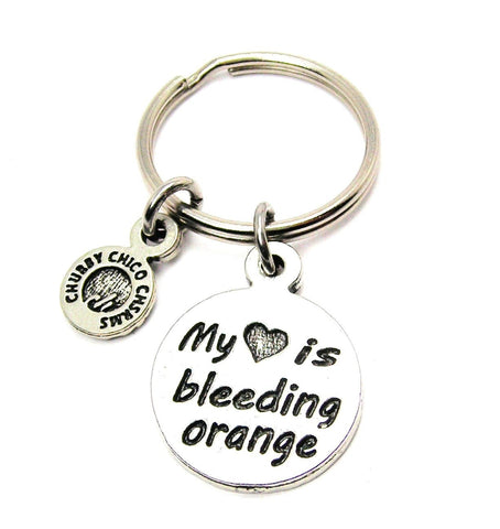 My Heart Is Bleeding Orange Key Chain