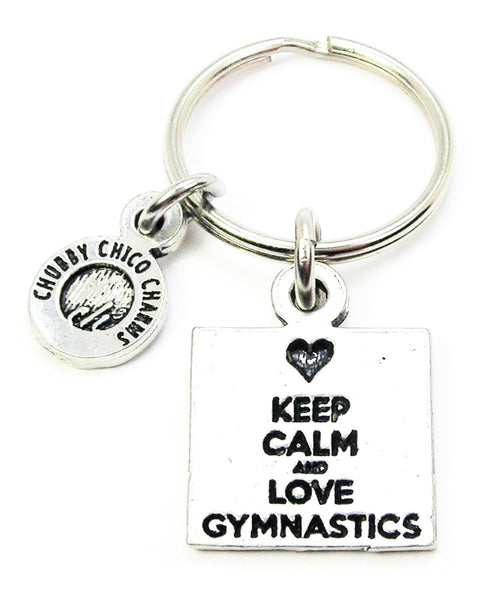 Keep Calm And Love Gymnastics Key Chain