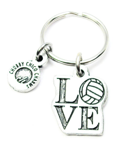Love With Volleyball O Key Chain