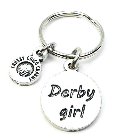 Derby Girl Circle Key Chain