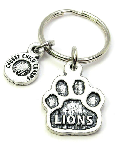 Lions Paw Print Without Claws Key Chain
