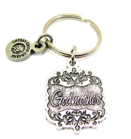 Godmother Victorian Scroll Key Chain
