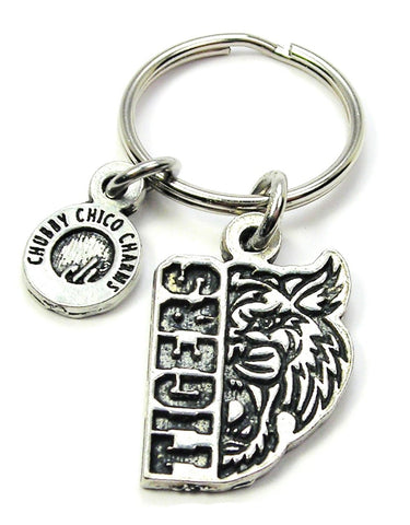 Tigers With Half Tiger Face Key Chain
