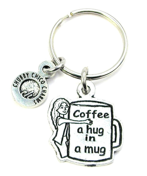 Coffee A Hug In A Mug Key Chain
