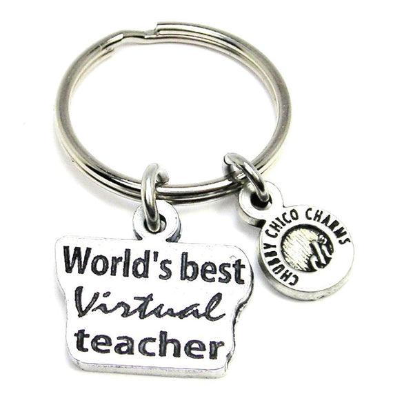 World's Best Virtual Teacher Key Chain